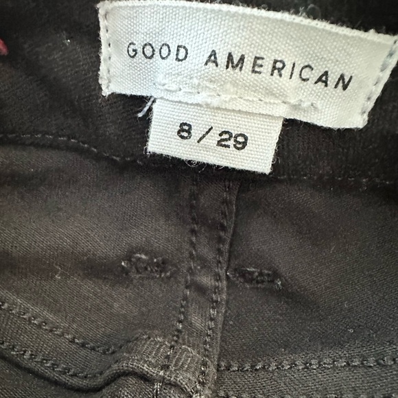 Good American Good Legs Black Denim Jeans Size 8 NWT 29” Inseam Stretch - Picture 6 of 10